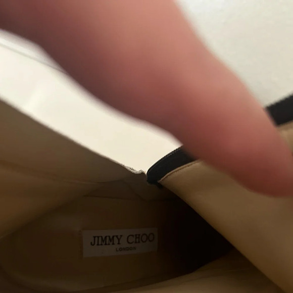 JIMMY CHOO Snake Leather Stone Color Midcalf Boots. Size 42. - Picture 15 of 17